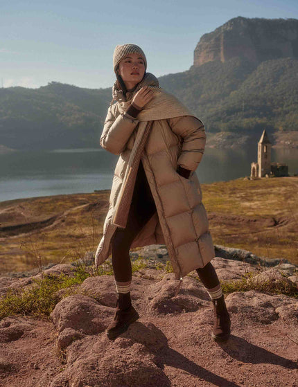 Varley Katya Long Down Puffer - Portabella Metallicimage3- The Sports Edit