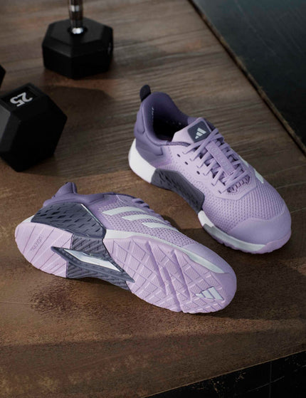 adidas Dropset 3 Strength Training Shoes - Powder Plum/Cloud White/Preloved Violetimage8- The Sports Edit