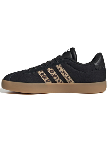 adidas VL Court 3.0 Shoes - Core Black/Shadow Brown/Matte Goldimage2- The Sports Edit