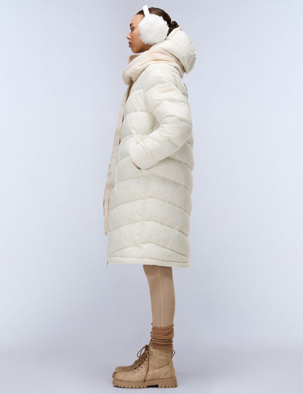 Napapijri Ega Long Puffer Jacket - Beigeimage2- The Sports Edit