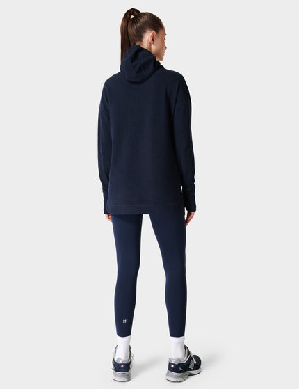 Sweaty Betty Escape Italian Fleece Hoody - Navy Blueimage5- The Sports Edit