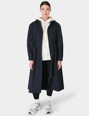 Motion Longline Parka - French Navy Blue Motion Longline Parka - French Navy Blue
