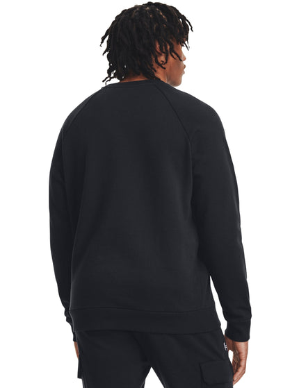 Under Armour Rival Fleece Crew - Black/Whiteimage2- The Sports Edit