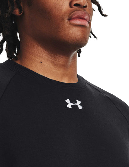 Under Armour Rival Fleece Crew - Black/Whiteimage3- The Sports Edit