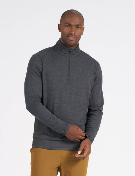 Vuori Ease Performance 1/2 Zip - Charcoal Heatherimage1- The Sports Edit
