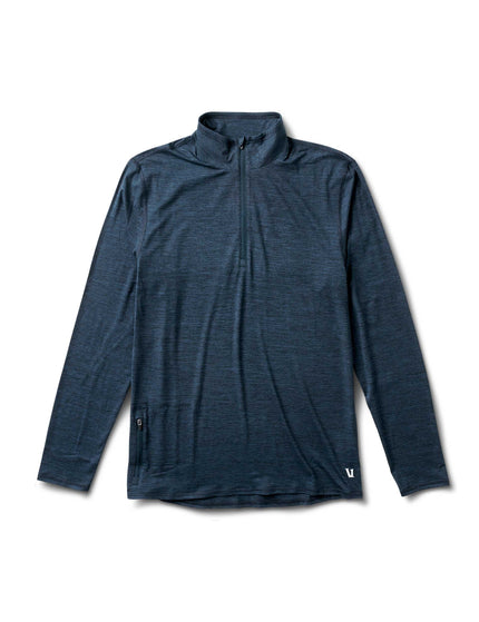 Vuori Ease Performance 1/2 Zip - Ink Heatherimage3- The Sports Edit
