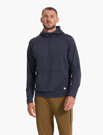 Vuori Ponto Performance 1/2 Zip Hoodie - Midnight Heatherimage1- The Sports Edit