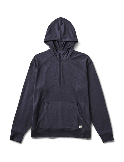 Vuori Ponto Performance 1/2 Zip Hoodie - Midnight Heatherimage3- The Sports Edit