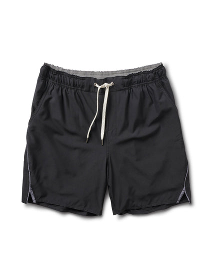 Vuori Trail Short - Black/Heather Grey Stripeimage3- The Sports Edit