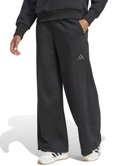 adidas ALL SZN Fleece Loose Wide-Leg Pants - Blackimage1- The Sports Edit