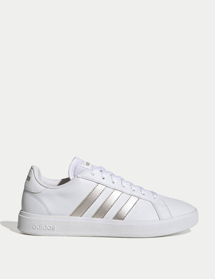 adidas Grand Court Base 2.0 Shoes - Cloud White/Platinum Metallicimage1- The Sports Edit