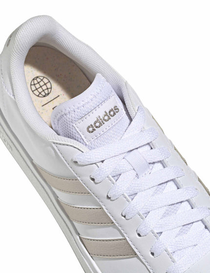 adidas Grand Court Base 2.0 Shoes - Cloud White/Platinum Metallicimage7- The Sports Edit