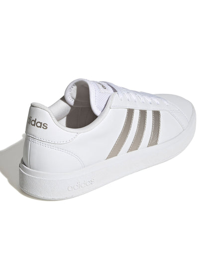 adidas Grand Court Base 2.0 Shoes - Cloud White/Platinum Metallicimage3- The Sports Edit