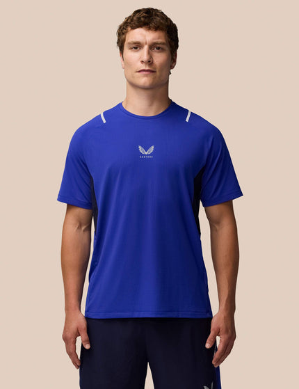 Castore Short Sleeve T-Shirt - Azure Blue/Midnight Navy/Silver Reflectiveimage1- The Sports Edit