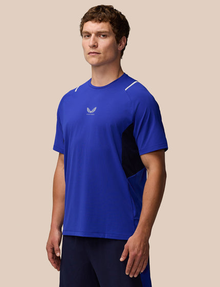 Castore Short Sleeve T-Shirt - Azure Blue/Midnight Navy/Silver Reflectiveimage4- The Sports Edit