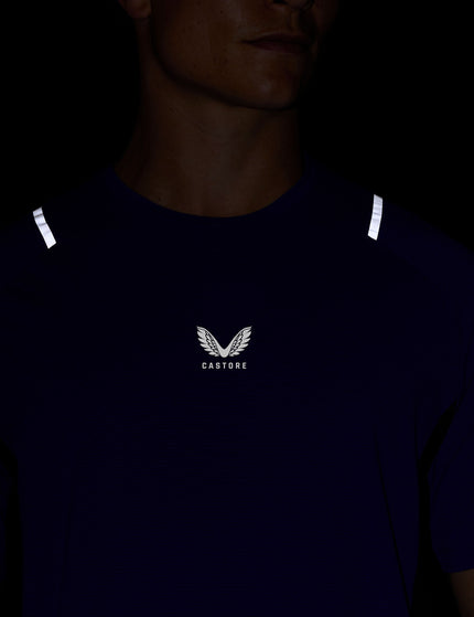Castore Short Sleeve T-Shirt - Azure Blue/Midnight Navy/Silver Reflectiveimage6- The Sports Edit