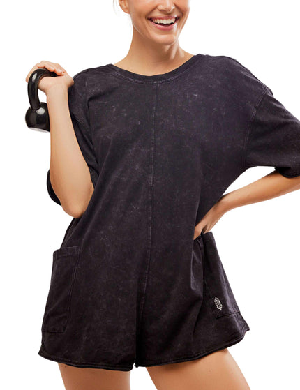 FP Movement Hot Shot Tee Romper - Blackimage5- The Sports Edit