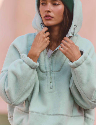 Wild And Free Fleece Pullover - Green Tea