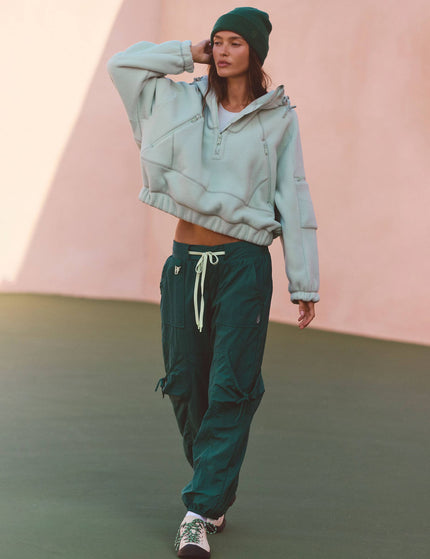 FP Movement Wild And Free Fleece Pullover - Green Teaimage4- The Sports Edit