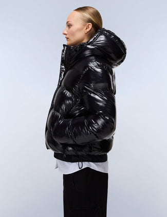 Glane Mirror Puffer Jacket - Black