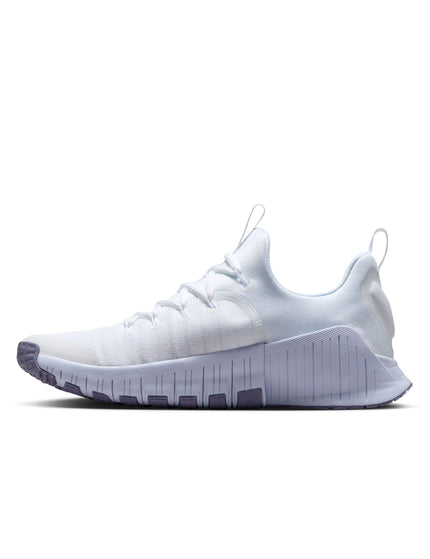Nike Free Metcon 6 Shoes - White/Metallic Silver/Half Blueimage5- The Sports Edit