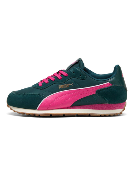 PUMA ST Miler Rose Sneakers - Green Terrain/Posie Pink/Gumimage3- The Sports Edit