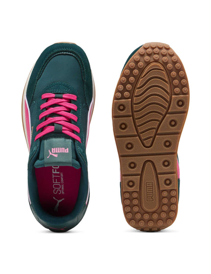 PUMA ST Miler Rose Sneakers - Green Terrain/Posie Pink/Gumimage5- The Sports Edit