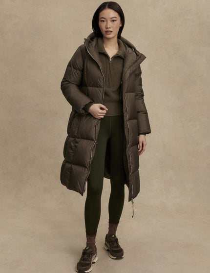 Varley Katya Long Down Puffer - Dark Olive Metallicimage1- The Sports Edit