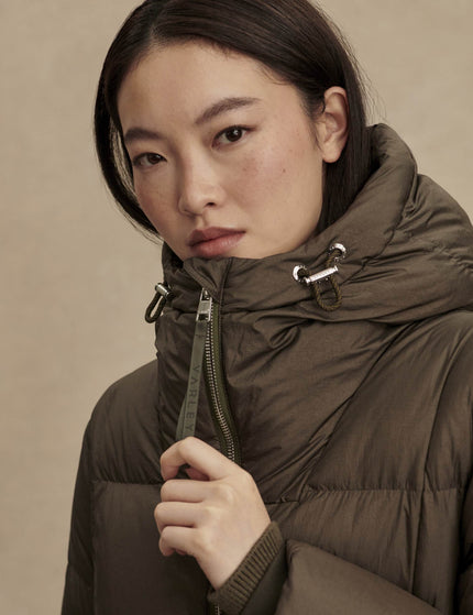 Varley Katya Long Down Puffer - Dark Olive Metallicimage3- The Sports Edit