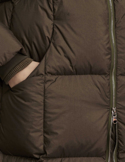 Varley Katya Long Down Puffer - Dark Olive Metallicimage6- The Sports Edit