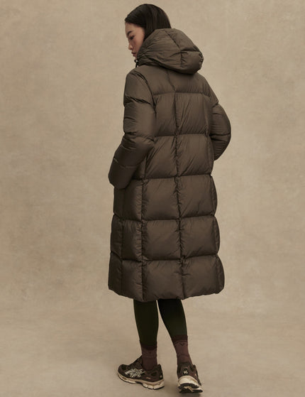 Varley Katya Long Down Puffer - Dark Olive Metallicimage2- The Sports Edit