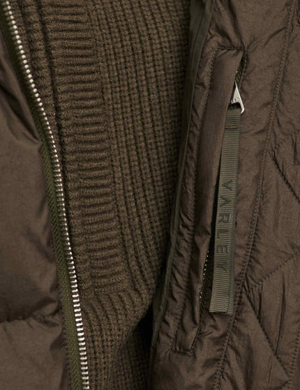 Varley Katya Long Down Puffer - Dark Olive Metallicimage7- The Sports Edit