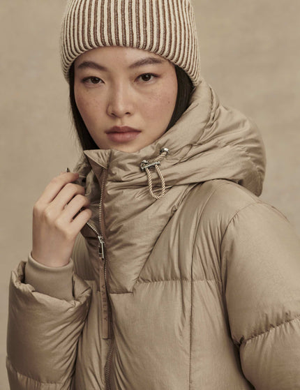Varley Katya Long Down Puffer - Portabella Metallicimage3- The Sports Edit