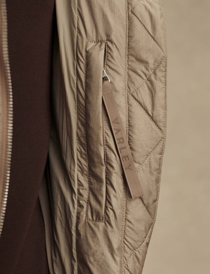 Varley Katya Long Down Puffer - Portabella Metallicimage5- The Sports Edit