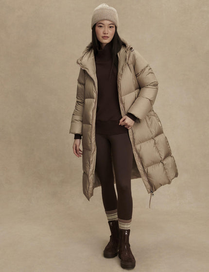Varley Katya Long Down Puffer - Portabella Metallicimage6- The Sports Edit