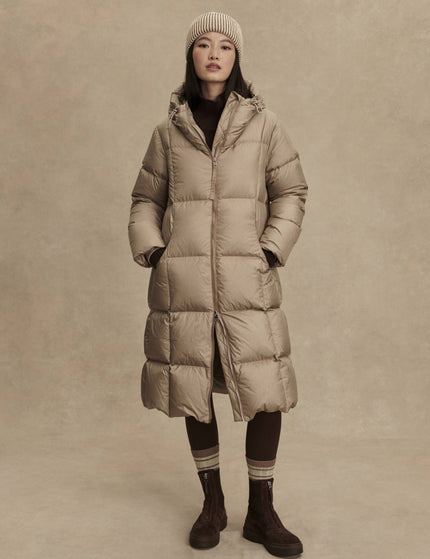 Varley Katya Long Down Puffer - Portabella Metallicimage1- The Sports Edit