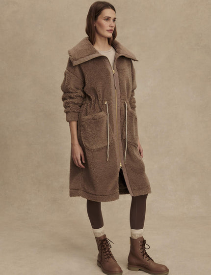 Varley Logan Sherpa Coat - Ash Taupeimage3- The Sports Edit
