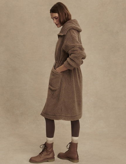 Varley Logan Sherpa Coat - Ash Taupeimage4- The Sports Edit