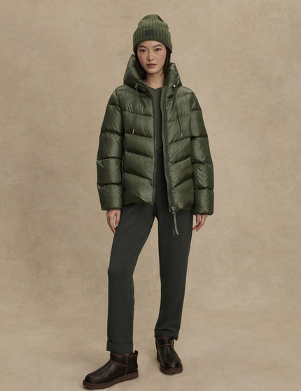 Varley Madelina Lightweight Down Jacket - Racing Oliveimage8- The Sports Edit