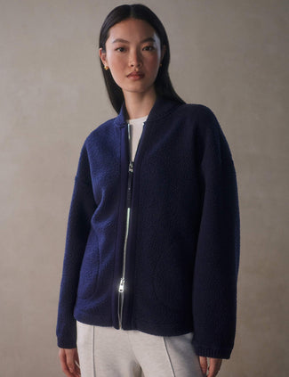 Willmont Patch Pocket Fleece - Evening Blue