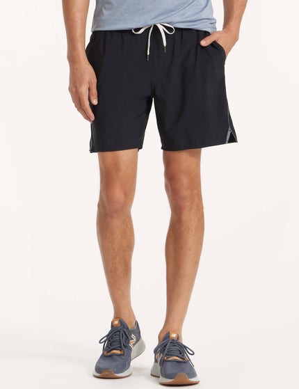 Vuori Trail Short - Black/Heather Grey Stripeimage1- The Sports Edit